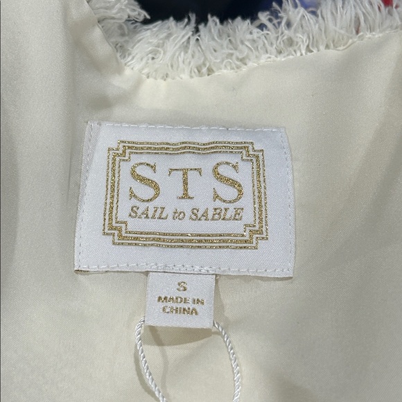 NWT Sail To Sable Faux Fur Eyelash Cream Sleeveless Cardigan Sweater Vest - S - Picture 6 of 9